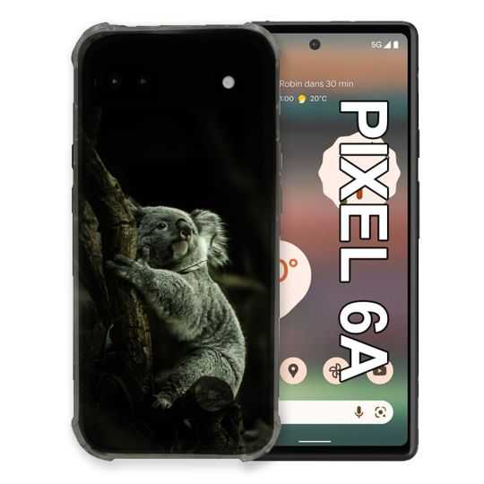 Coque Pour Google Pixel 6A Animal Koala Noir