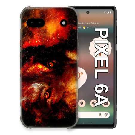 Coque Pour Google Pixel 6A Animal Loup Espace