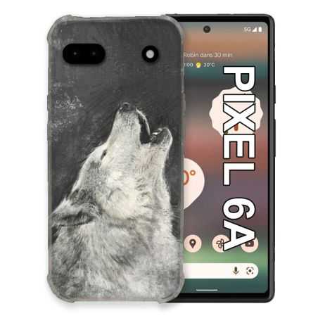 Coque Pour Google Pixel 6A Animal Loup Hurlement