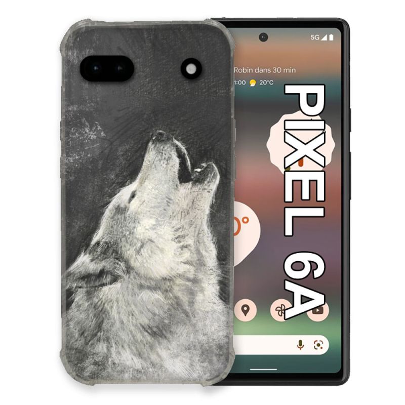 Coque Pour Google Pixel 6A Animal Loup Hurlement