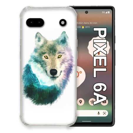 Coque Pour Google Pixel 6A Animal Loup Montagne