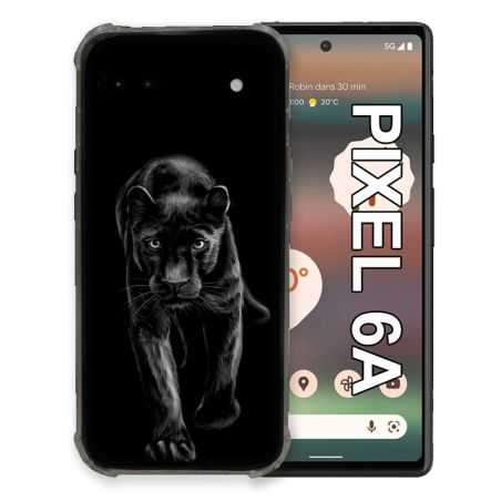Coque Pour Google Pixel 6A Animal Panthère Noire