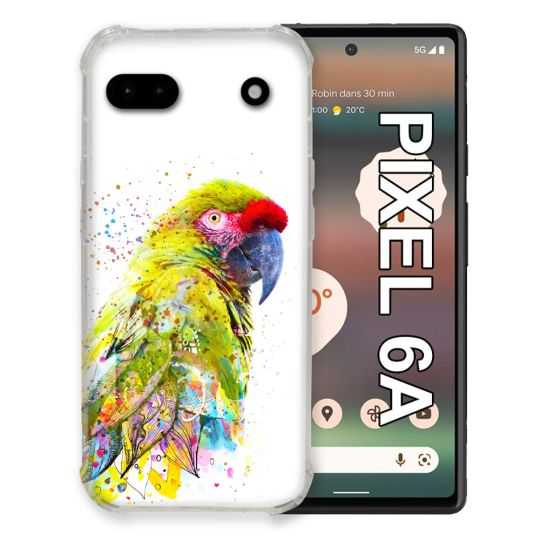 Coque Pour Google Pixel 6A Animal Perroquet Jaune