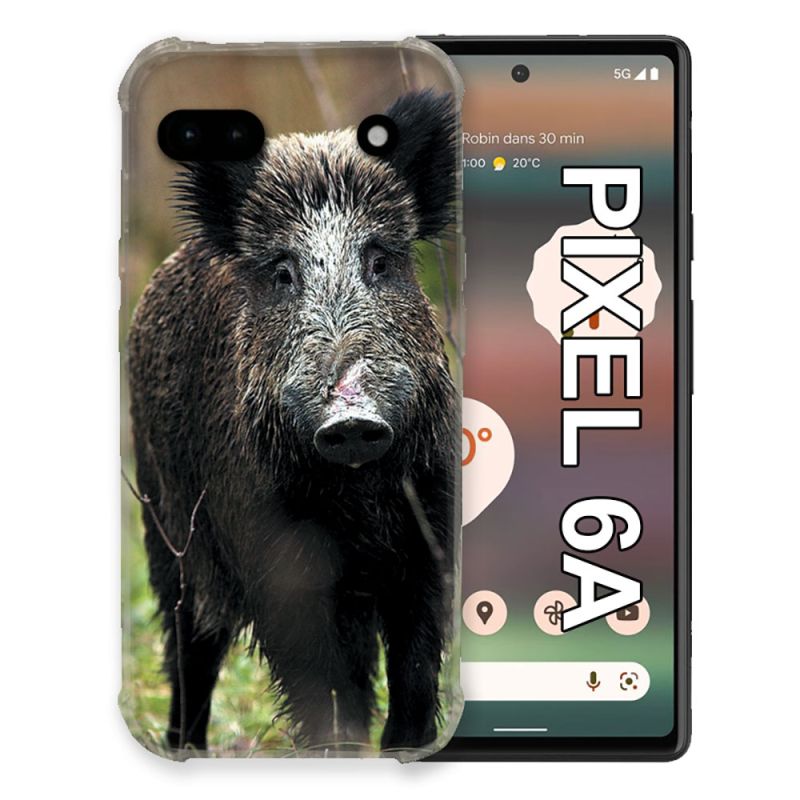Coque Pour Google Pixel 6A Chasse Sanglier bois