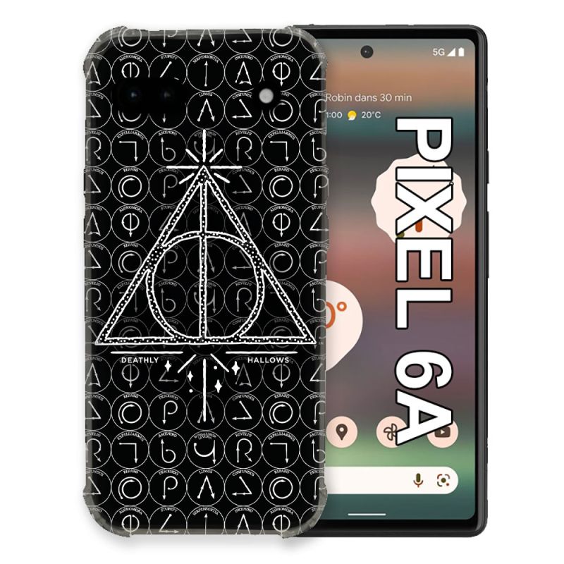 Coque Pour Google Pixel 6A Harry Potter Hollows Triangle Noir