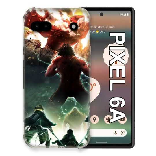 Coque Pour Google Pixel 6A Manga Attaque Titans Combat