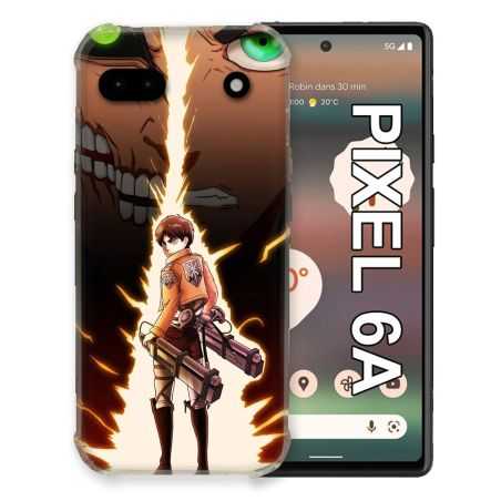 Coque Pour Google Pixel 6A Manga Attaque Titans Eren Eclair