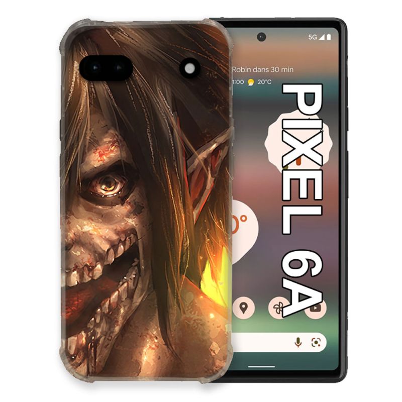 Coque Pour Google Pixel 6A Manga Attaque Titans Eren Titan