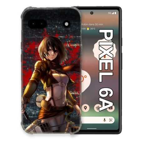 Coque Pour Google Pixel 6A Manga Attaque Titans Mikasa