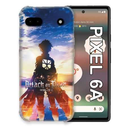 Coque Pour Google Pixel 6A Manga Attaque Titans Soleil