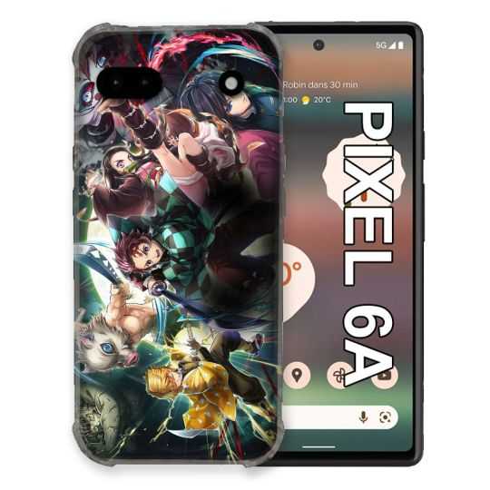 Coque Pour Google Pixel 6A Manga Demon Slayer Groupe