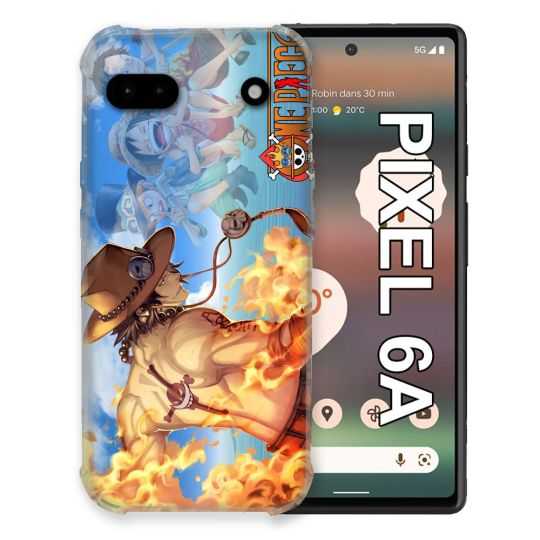 Coque Pour Google Pixel 6A Manga One Piece Ace Color