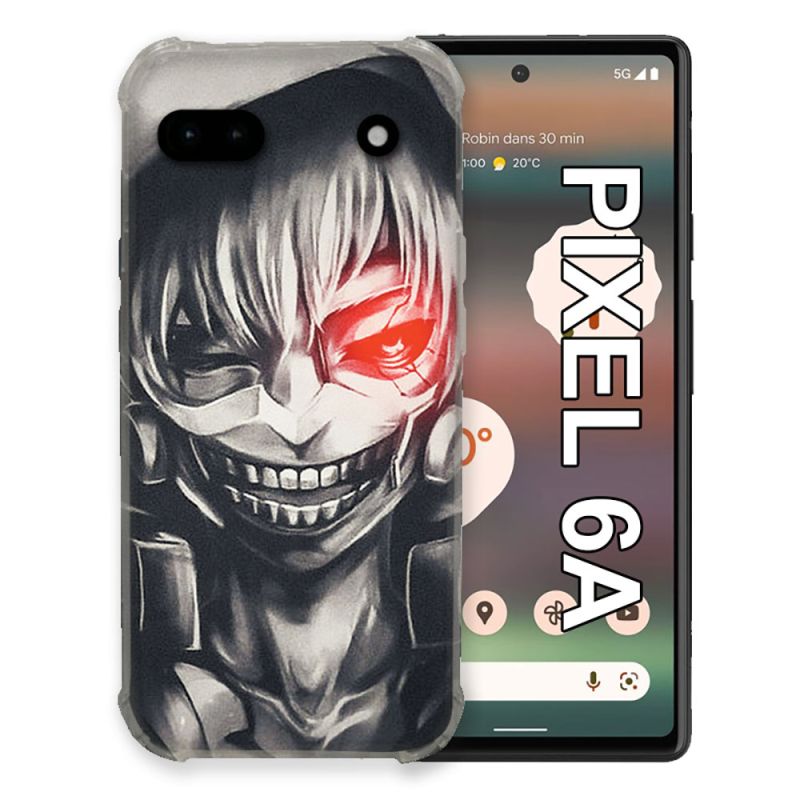 Coque Pour Google Pixel 6A Manga Tokyo Ghoul Kaneki Noir