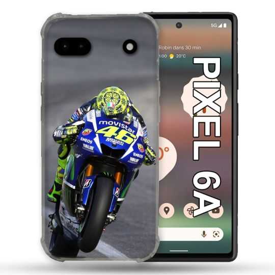 Coque Pour Google Pixel 6A Moto Course GP Wheeling 46