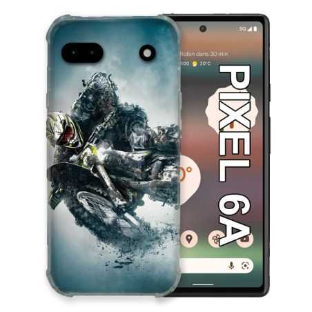 Coque Pour Google Pixel 6A Moto Cross Ombre