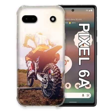 Coque Pour Google Pixel 6A Moto Cross Soleil
