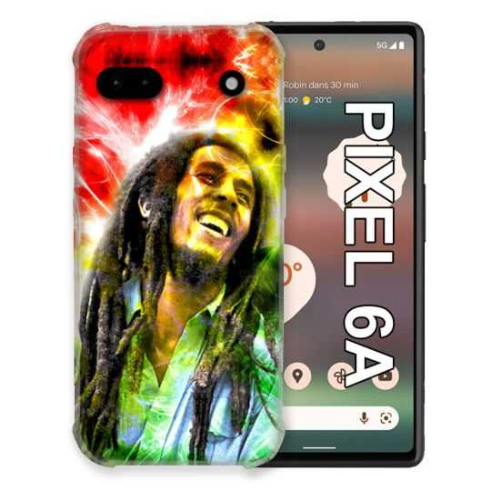Coque Pour Google Pixel 6A Musique Bob Marley Color