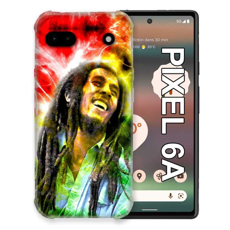 Coque Pour Google Pixel 6A Musique Bob Marley Color