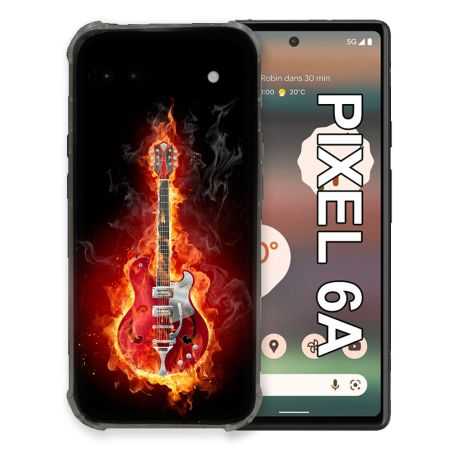 Coque Pour Google Pixel 6A Musique Guitare Electrique