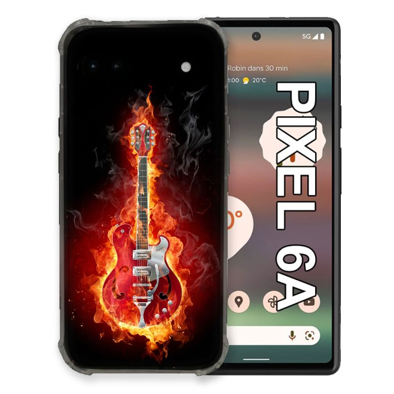 Coque Pour Google Pixel 6A Musique Guitare Electrique