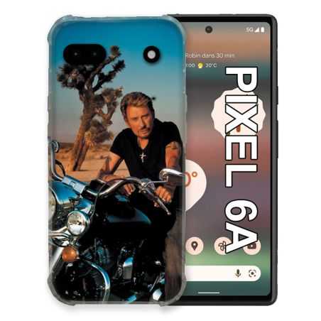 Coque Pour Google Pixel 6A Musique Johnny Hallyday Moto
