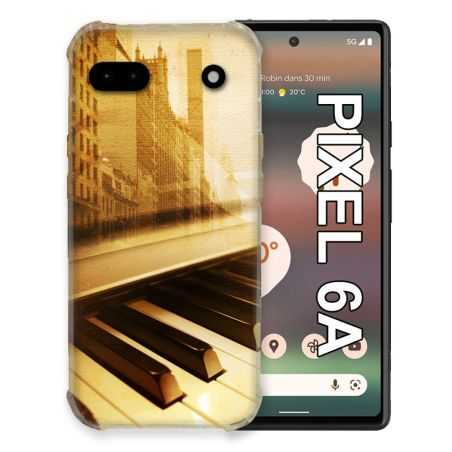 Coque Pour Google Pixel 6A Musique Piano Retro