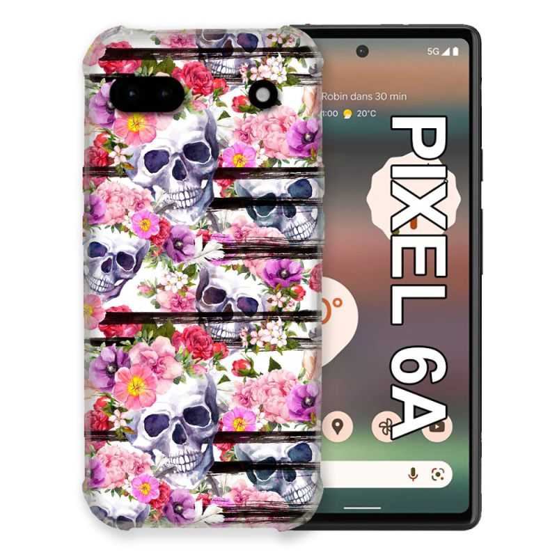 Coque Pour Google Pixel 6A Tete de Mort Pattern