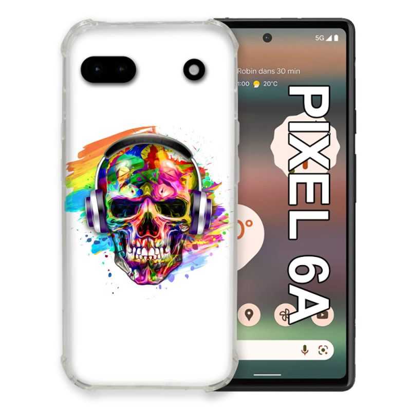 Coque Pour Google Pixel 6A Tete de Mort Tag