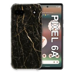 Coque Pour Google Pixel 6A Texture Marbre Noir
