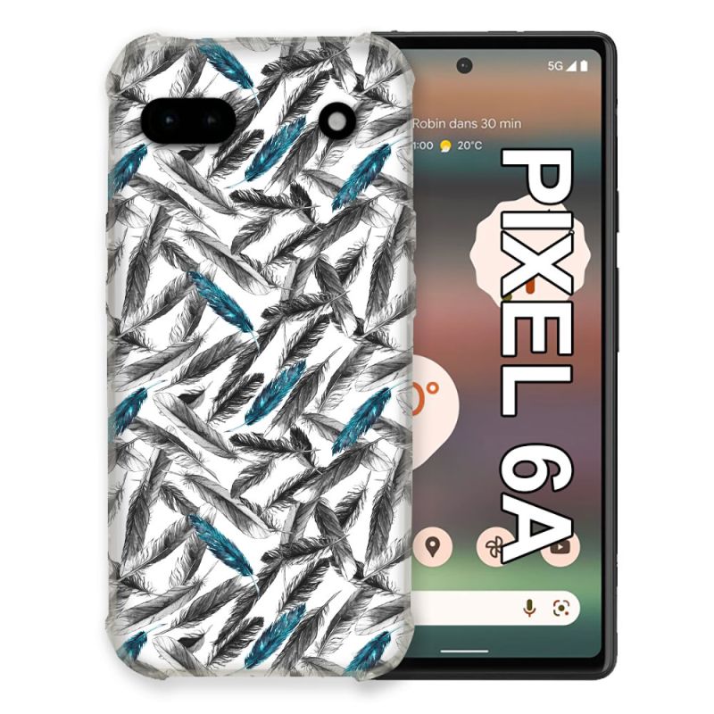 Coque Pour Google Pixel 6A Texture Plume Canard
