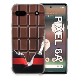 Coque Pour Google Pixel 6A Texture Trompe Oeil Chocolat