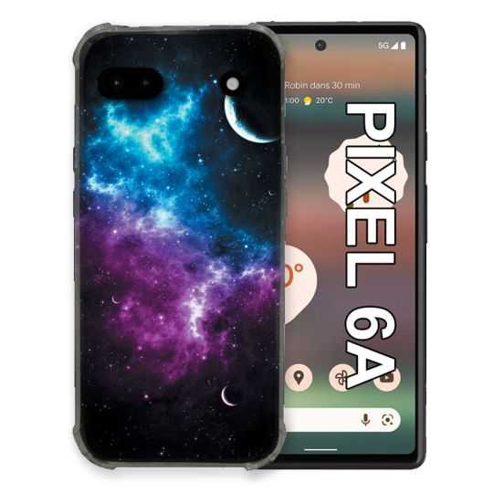 Coque Pour Google Pixel 6A Univers Bleu Violet