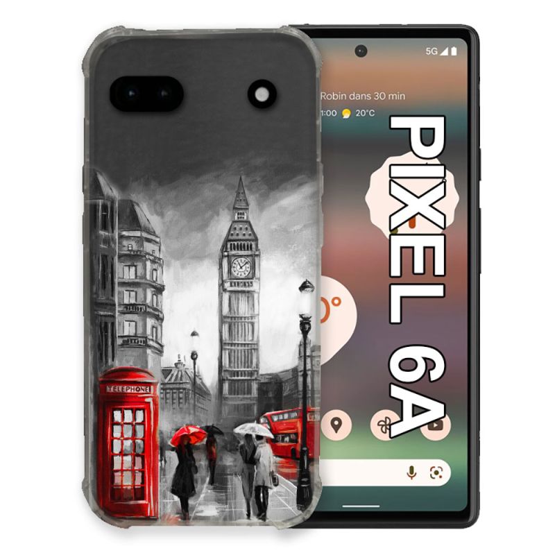 Coque Pour Google Pixel 6A Voyage Angleterre Londres Vintage