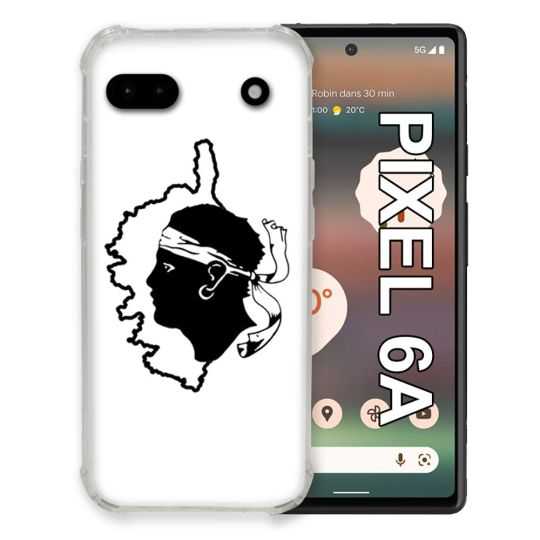 Coque Pour Google Pixel 6A Voyage Corse Blanc