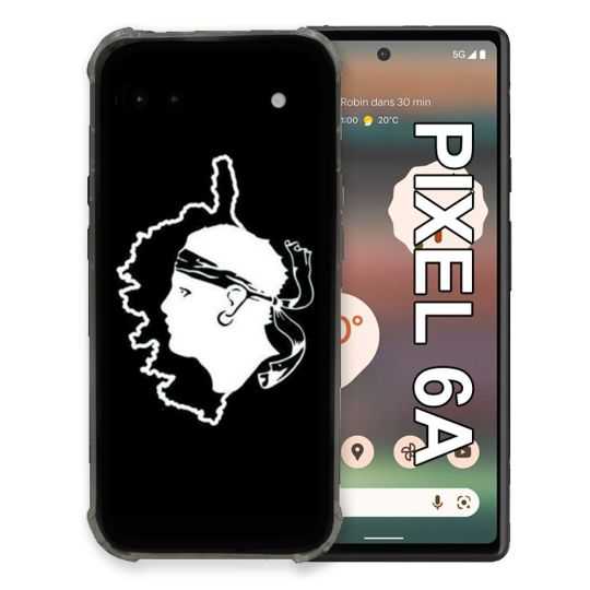 Coque Pour Google Pixel 6A Voyage Corse Noir