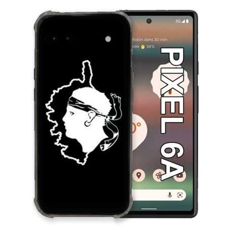 Coque Pour Google Pixel 6A Voyage Corse Noir