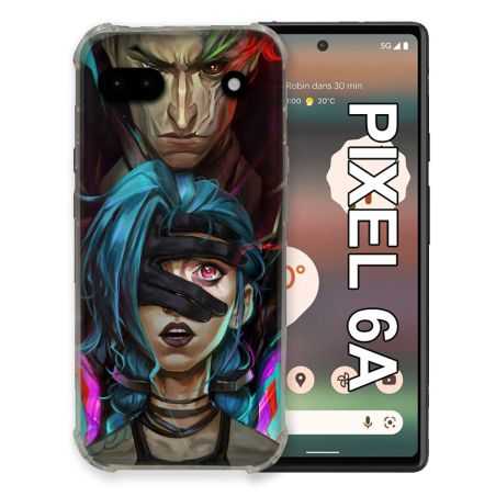 Coque Pour Google Pixel 6A Arcane Jynx Bleu