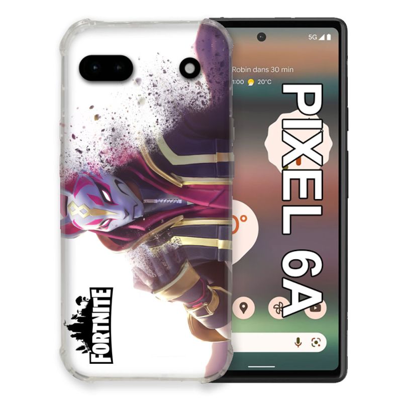 Coque Pour Google Pixel 6A Fortnite Blanc