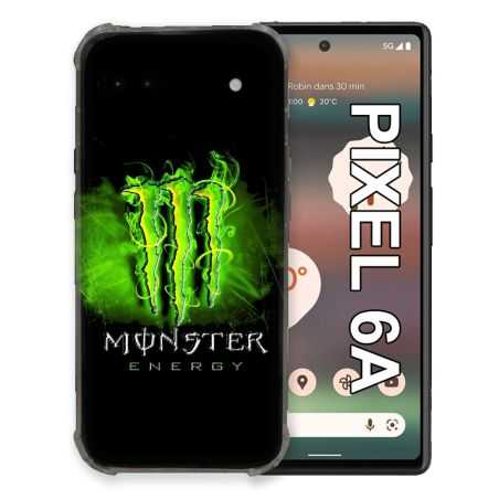 Coque Pour Google Pixel 6A Monster Energy Vert