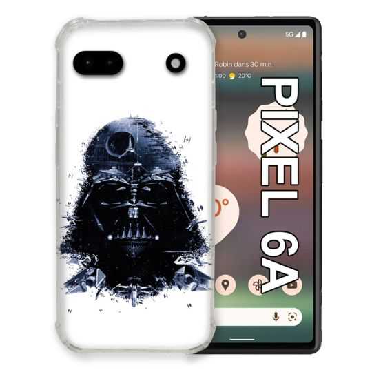 Coque Pour Google Pixel 6A Star Wars - Dark Vador Blanc