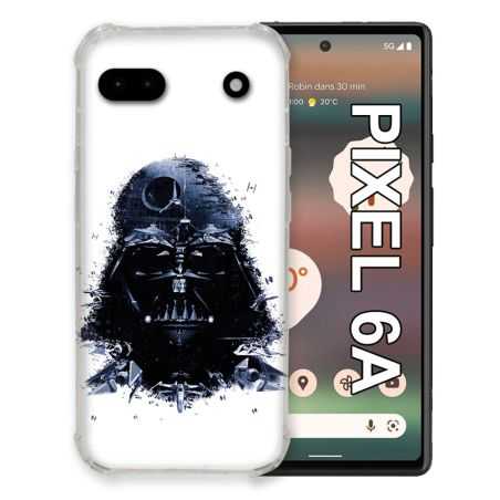 Coque Pour Google Pixel 6A Star Wars - Dark Vador Blanc