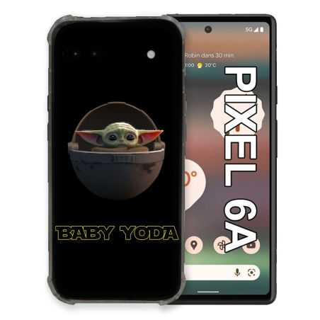 Coque Pour Google Pixel 6A Star Wars - Yoda bebe noir