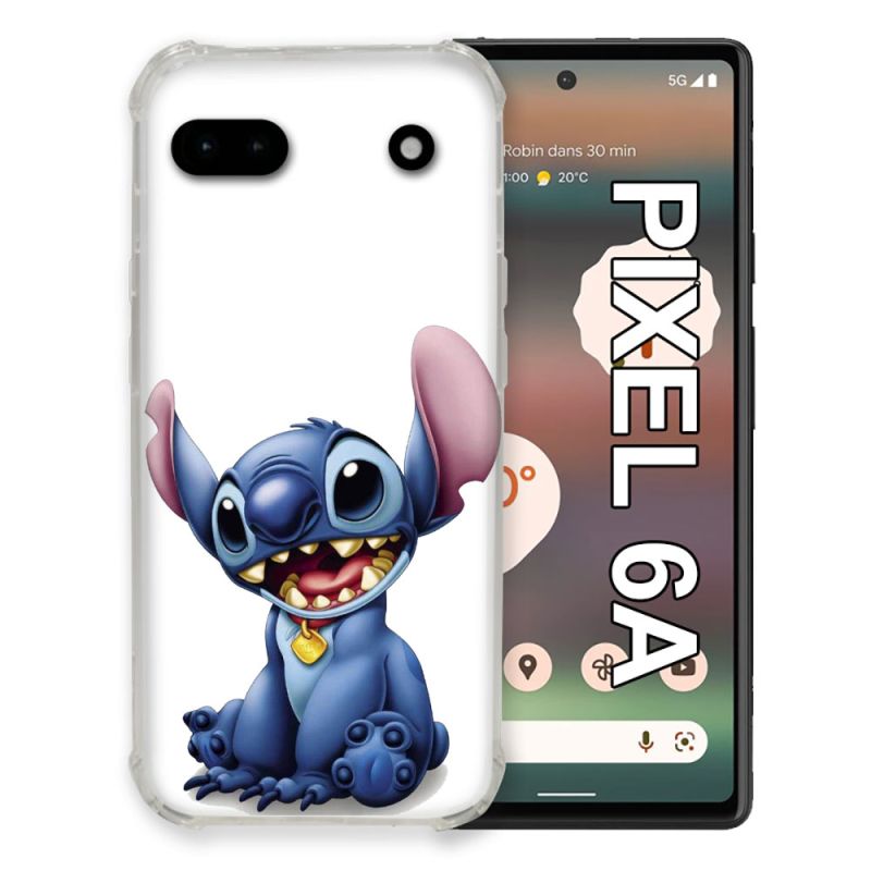 Coque Pour Google Pixel 6A Stitch Blanc