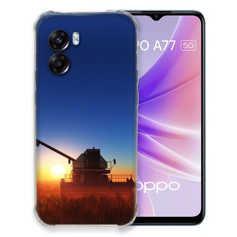 Coque Pour Oppo A77 5G Agriculture Moissonneuse Soleil