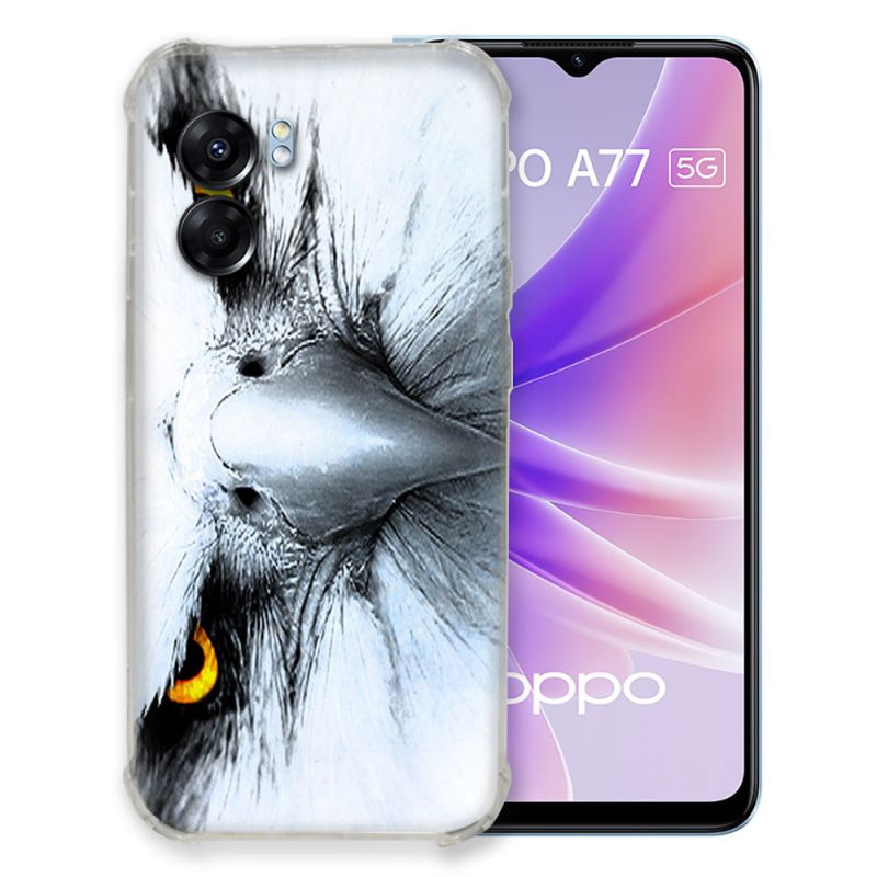 Coque Pour Oppo A77 5G Animal Aigle Royal Blanc
