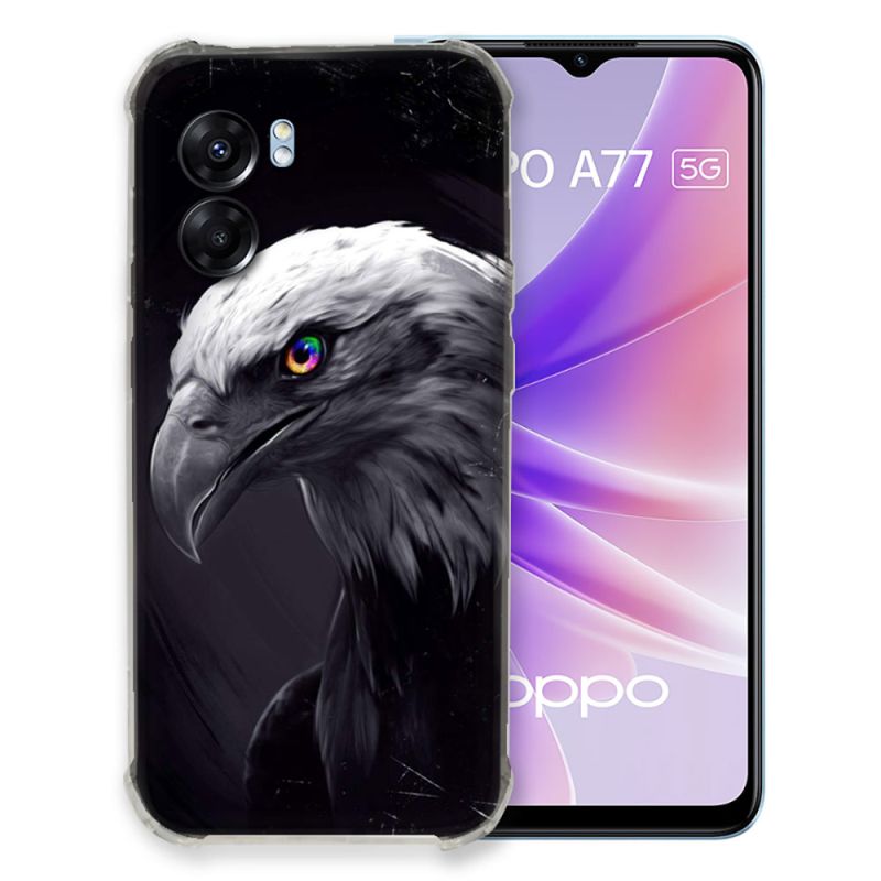 Coque Pour Oppo A77 5G Animal Aigle Royal Noir