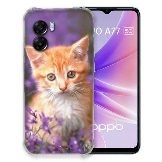 Coque Pour Oppo A77 5G Animal Chat Violet