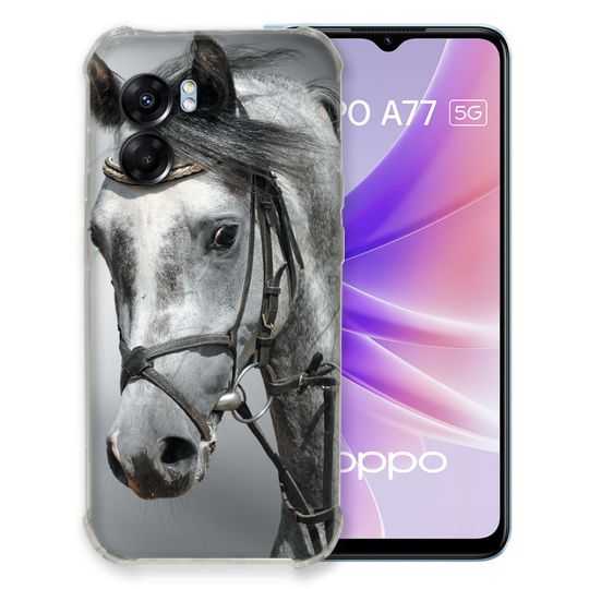 Coque Pour Oppo A77 5G Animal Cheval Blanc