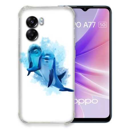 Coque Pour Oppo A77 5G Animal Dauphin Duo