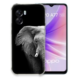 Coque Pour Oppo A77 5G Animal Elephant Noir